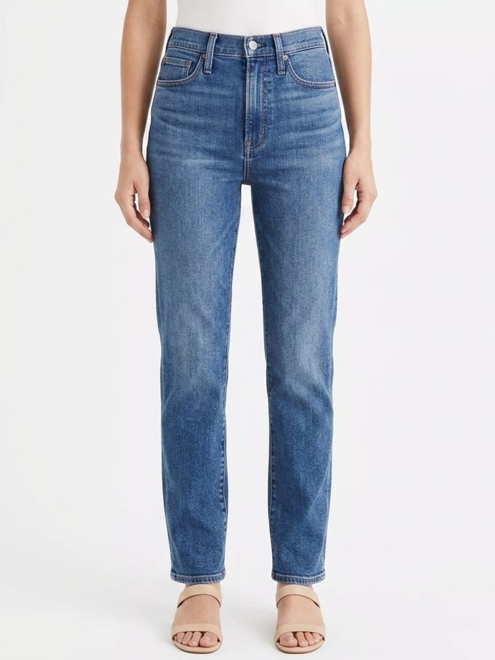 Madewell The Perfect Vintage Jean High-Rise Straight Leg Medium Wash Denim 25